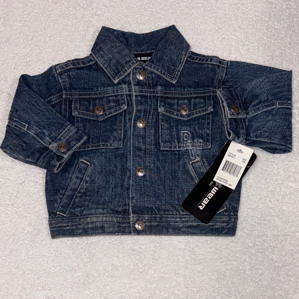 Rocawear Dark Blue Kids Jean denim Jacket 12m nwt